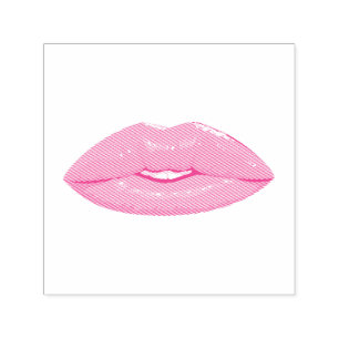Tampon Auto-encreur Élégante lèvre rose Kiss