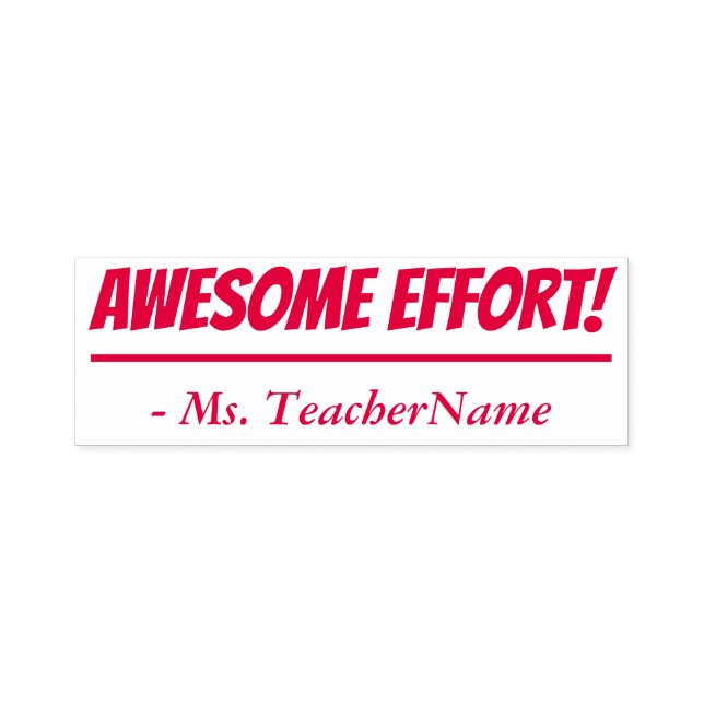 Tampon Auto-encreur Encouragement "EFFORT INCROYABLE !" + Nom du tuteu (Design)