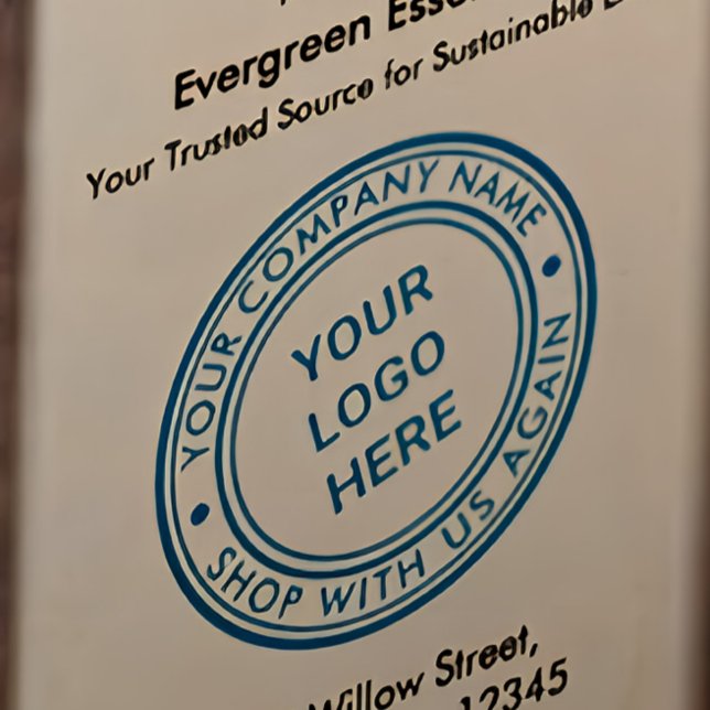 Tampon Auto-encreur Entreprise Nom Professionnel Marque Logo (Closeup of Stamp Mark)