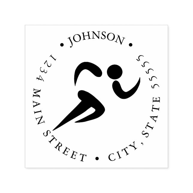 Tampon Auto-encreur Étiquette de retour d'icône simple d'exécution (Design)