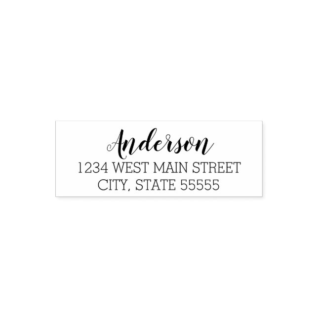 Tampon Auto-encreur Étiquette de retour simple monogramme (Design)