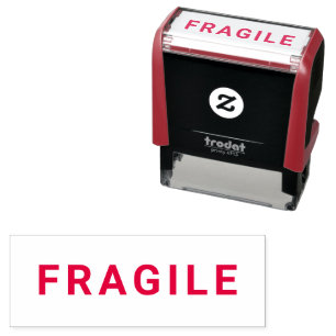 Tampon Auto-encreur Etiquette FRAGILE ROUGE