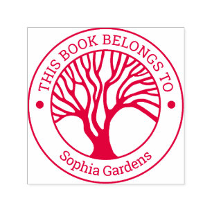 Tampon Auto-encreur Ex Libris - Arbre de vie 02