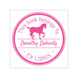 Tampon Auto-encreur Ex Libris  Cheval mou