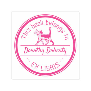 Tampon Auto-encreur Ex Libris Cute chat