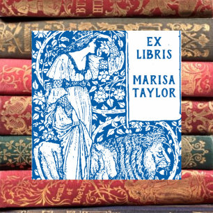 Tampon Auto-encreur ex-libris Lady with Lion