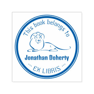 Tampon Auto-encreur Ex Libris Lion mignon