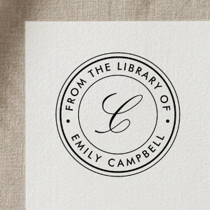 Tampon Auto-encreur Ex-libris Monogramme Classique