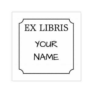 Tampon Auto-encreur Ex Libris Plaque Avec Cadre Simple
