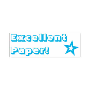 Tampon Auto-encreur "Excellent papier !" Timbre en caoutchouc Tutor