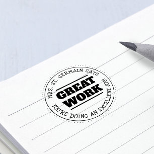 Tampon Auto-encreur Excellent Travail   Enseignants Personnalisés