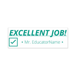 Tampon Auto-encreur "EXCELLENT TRAVAIL !" Félicitations Timbre en caou