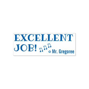 Tampon Auto-encreur "EXCELLENT TRAVAIL !" + Nom du Tuteur Timbre en ca