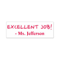 "EXCELLENT TRAVAIL !" Timbre en caoutchouc de marq