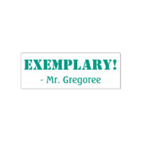 "EXEMPLAIRE !" Timbre en caoutchouc de l'éducateur
