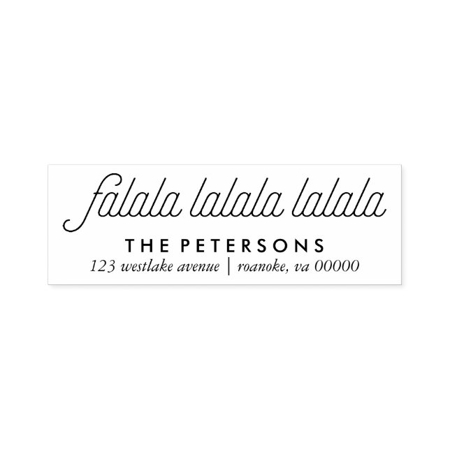 Tampon Auto-encreur Fa La La Merry Christmas (Design)