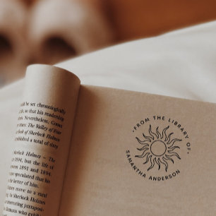 Tampon Auto-encreur Faites-Vous Propre De La Bibliothèque De Boho Sun