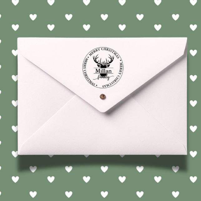 Tampon Auto-encreur Famille Noël Split Monogramme thème ( Make every card and gift extra special this festive season!)