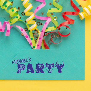 Tampon Auto-encreur Fête Personnalisée Invitation Animal Timbre en cao