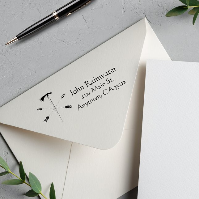 Tampon Auto-encreur Flèches croisées & Ax personnalisées (Créateur téléchargé)