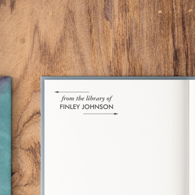 Tampon Auto-encreur Flèches Élégantes De La Bibliothèque De (Créateur téléchargé)