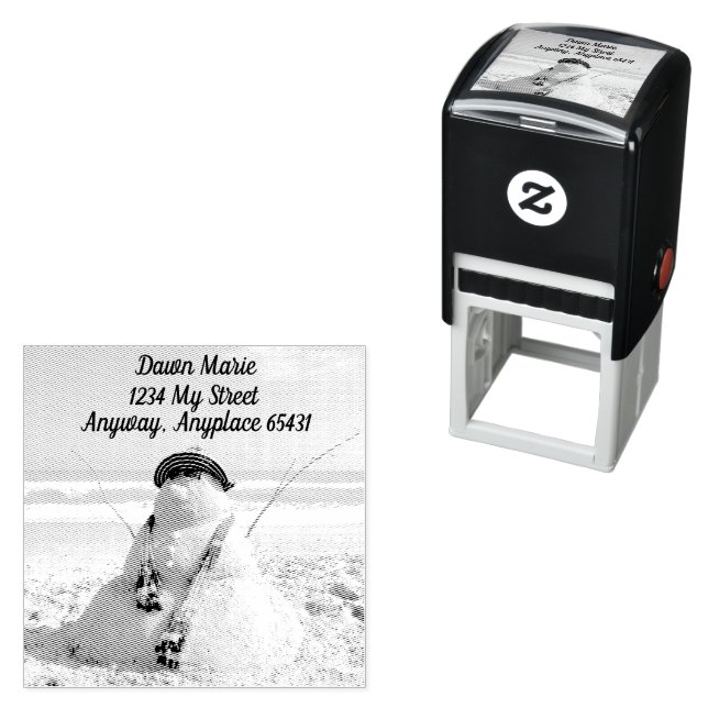 Tampon Auto-encreur Floride Snowman (En situation)