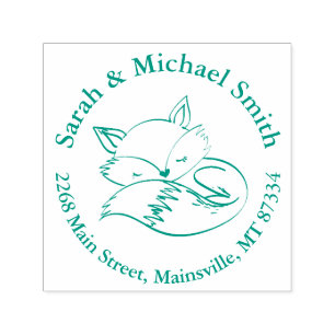 Tampon Auto-encreur Fox Baby shower Animaux boisés