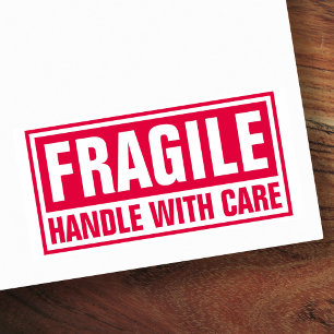 Tampon Auto-encreur Fragile, manipuler avec soin