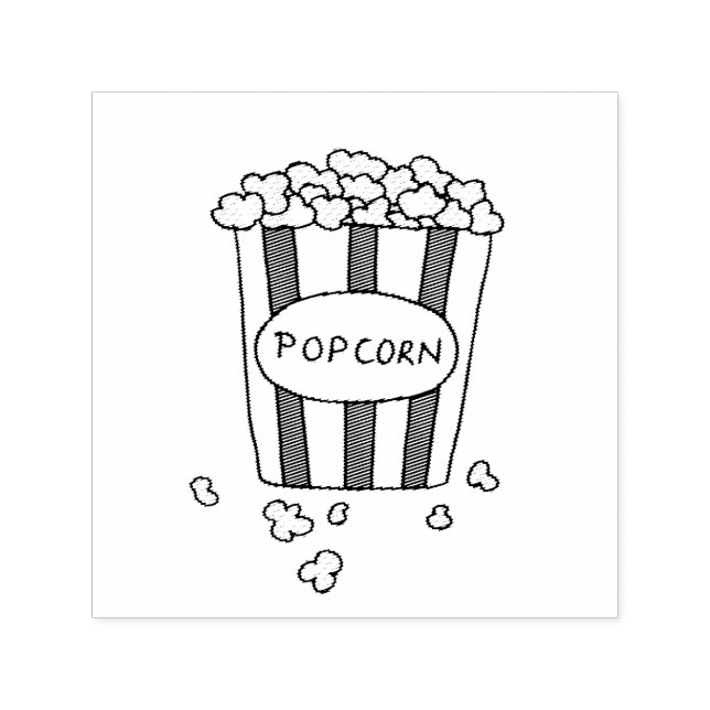 Tampon Auto-encreur Fun Movie Theatre Popcorn Projets artisanaux (Design)