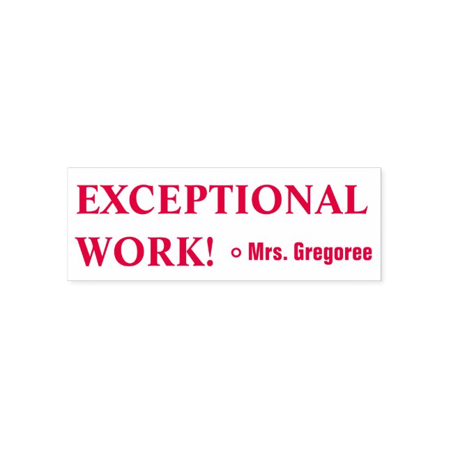 Tampon Auto-encreur Fun "TRAVAIL EXCEPTIONNEL !" Timbre en caoutchouc  (Design)