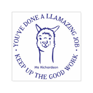 Tampon Auto-encreur Funny Llama Pun Extraordinaire Professeur Louange
