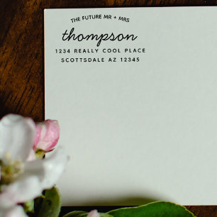 Tampon Auto-encreur Futur Personnalisé M. Mme Mariage Moderne Adresse 