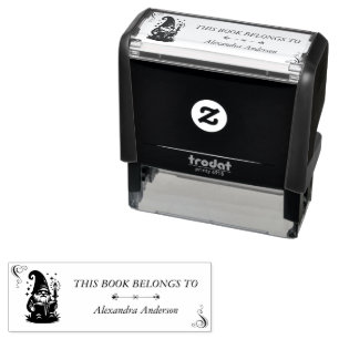 Tampon Auto-encreur Gnome avec Book Teacher Bolover