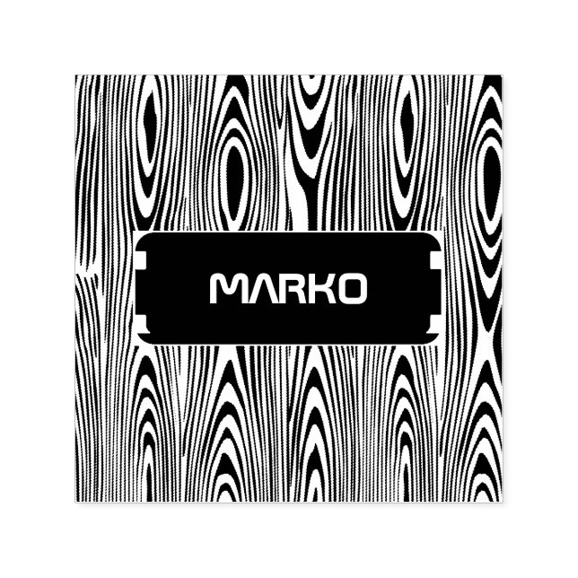 Tampon Auto-encreur Grain noir et blanc (Design)