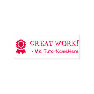 Tampon Auto-encreur "GRAND TRAVAIL !" Timbre en caoutchouc Tutor