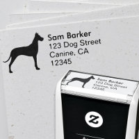 Great Dane Breed Silhouette Adresse de retour