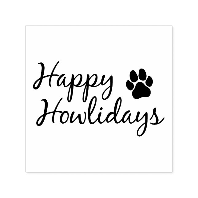 Tampon Auto-encreur Happy Howlidays - Timbre de la presse (Design)