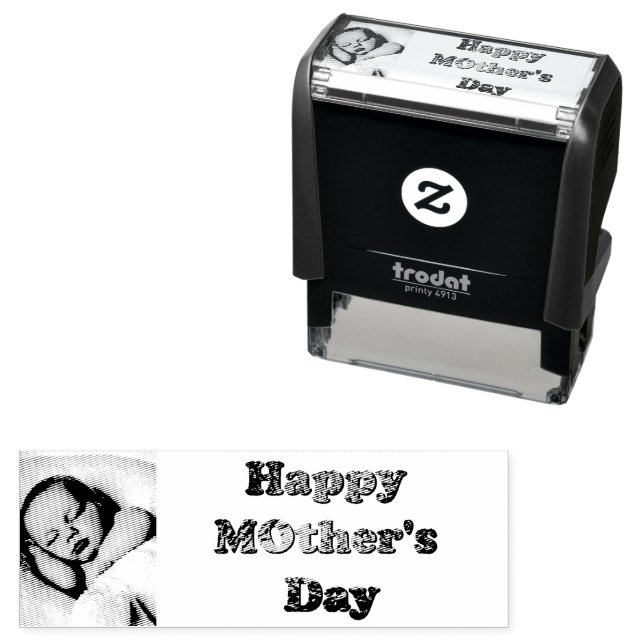 Tampon Auto-encreur happy mothers day (En situation)