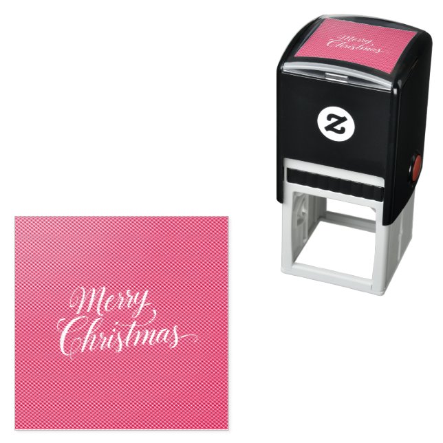 Tampon Auto-encreur Happy New Year Merry Christmas Holiday Season (En situation)