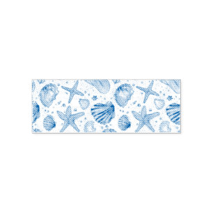 Tampon Auto-encreur Harmonie Coquille Bleue