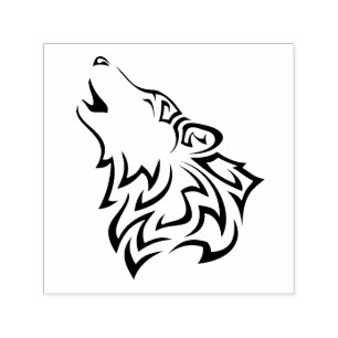 Tampon Auto-encreur Howling Wolf Tribal