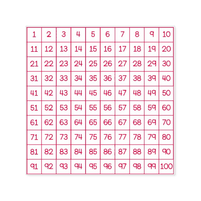 Tampon Auto-encreur Hundreds Chart Self-Inking Stamp (Design)