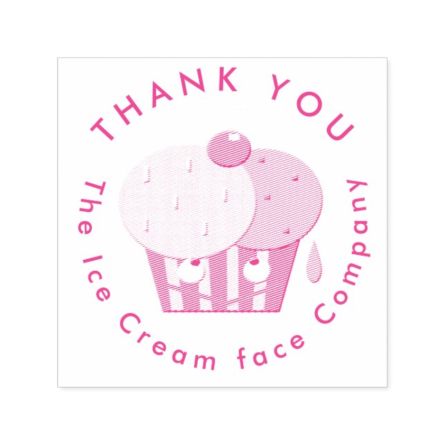 Tampon Auto-encreur Ice cream logo design  (Design)