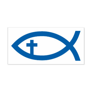 Tampon Auto-encreur Ichthus | Symbole du poisson chrétien