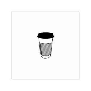 Tampon Auto-encreur Icône d'illustration de la tasse de café