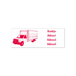 Tampon Auto-encreur Illustration de camionnette en cartoon