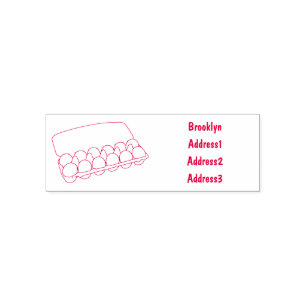 Tampon Auto-encreur Illustration de carton d'oeufs