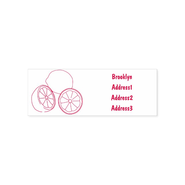 Tampon Auto-encreur Illustration de citron (Design)