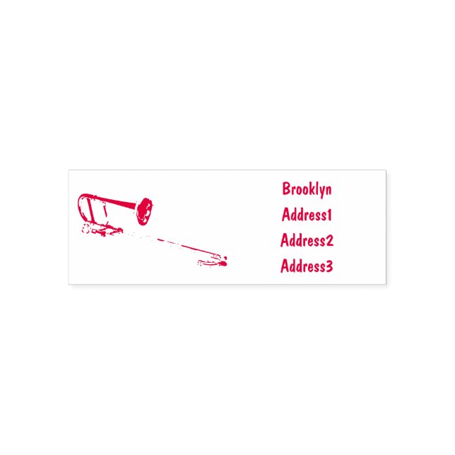 Tampon Auto-encreur Illustration de dessin animé de Trombone (Design)