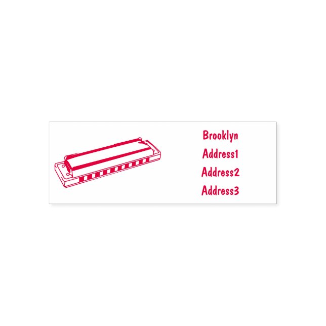 Tampon Auto-encreur Illustration de dessin d'Harmonica (Design)